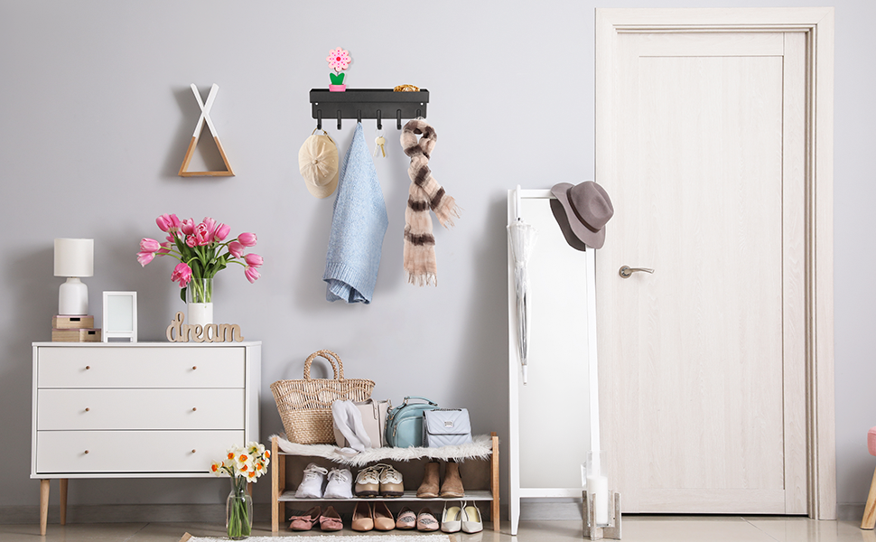 VIS'V Key Holder Wall Mount, Frosted Black Stainless Steel