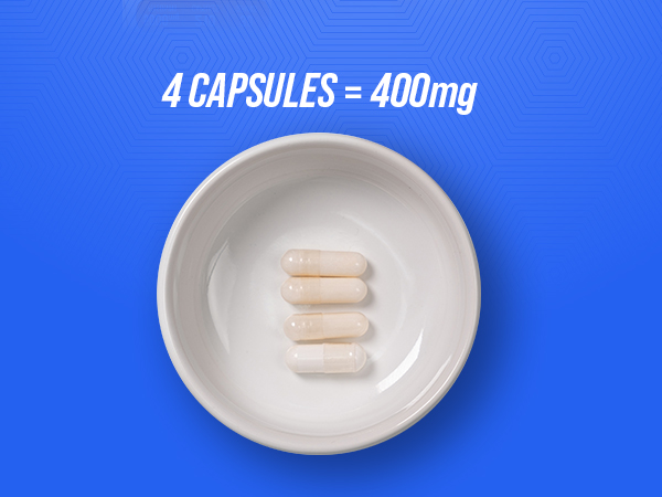 Dosage of Magnesium Glycinate Capsules with 400mg per Serving - Mobile