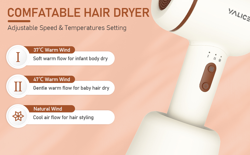 Cordless Kids Hair Dryer F2khaki