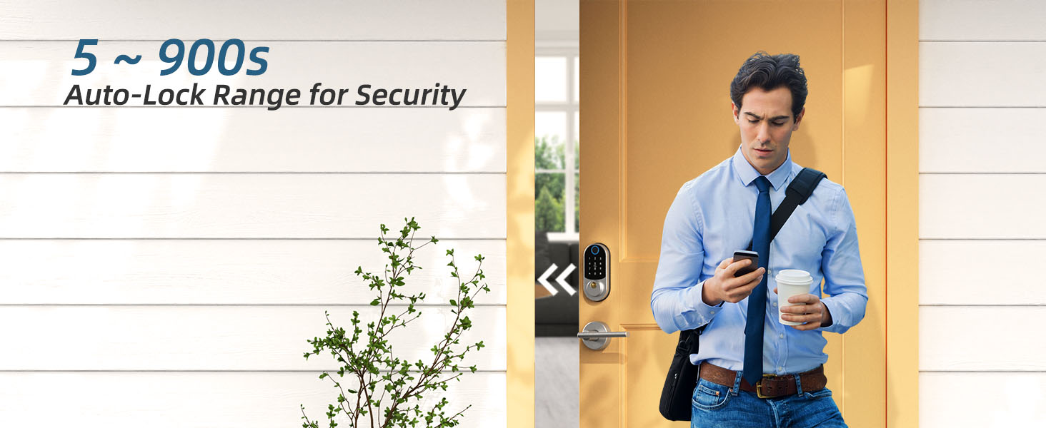 Fingerprint Door Lock, Zomnua Keyless Entry Door Lock with Keypads