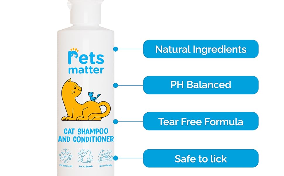Petsmatter Cat Shampoo with Conditioner Antifungal Persian Himalayan