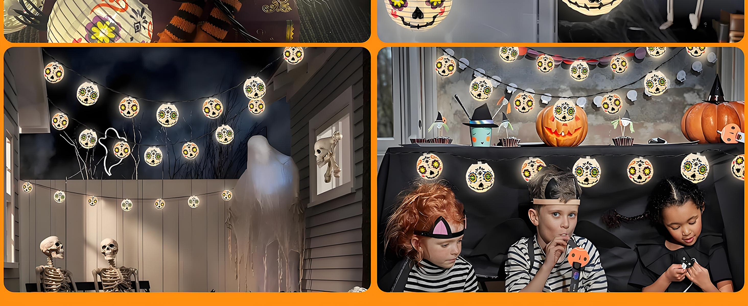 Halloween ghost lanterns string lights