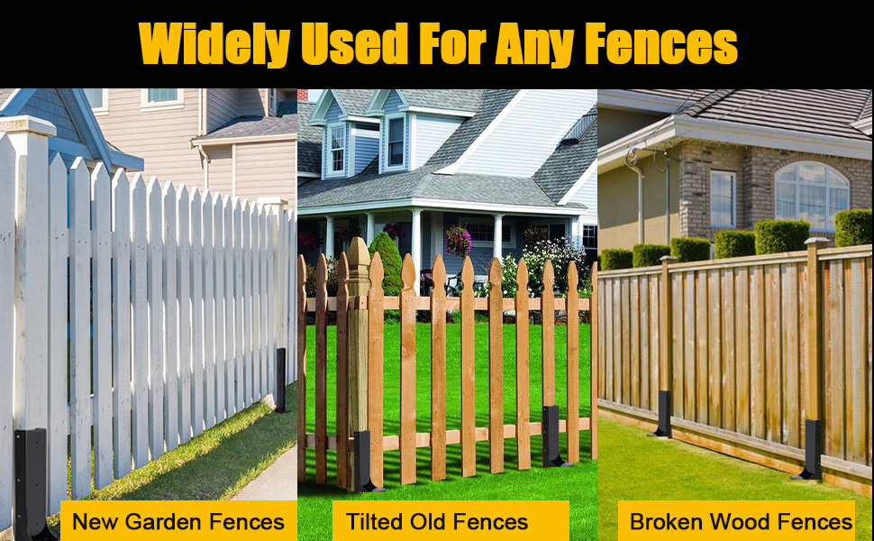 Steel Fence Post Repair Kit, Heavy Duty Fixer Anchor