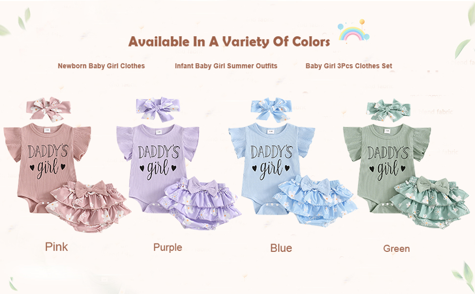 pink baby girl shorts set blue toddler girl outfit ribbed ruffle sleeve romper cake smash shorts set