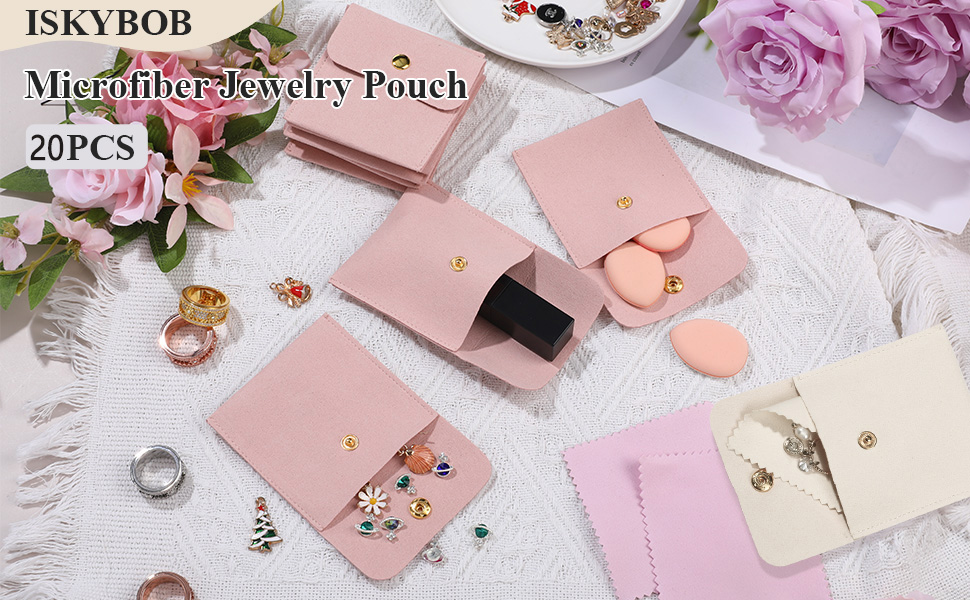 Microfiber jewelry pouch