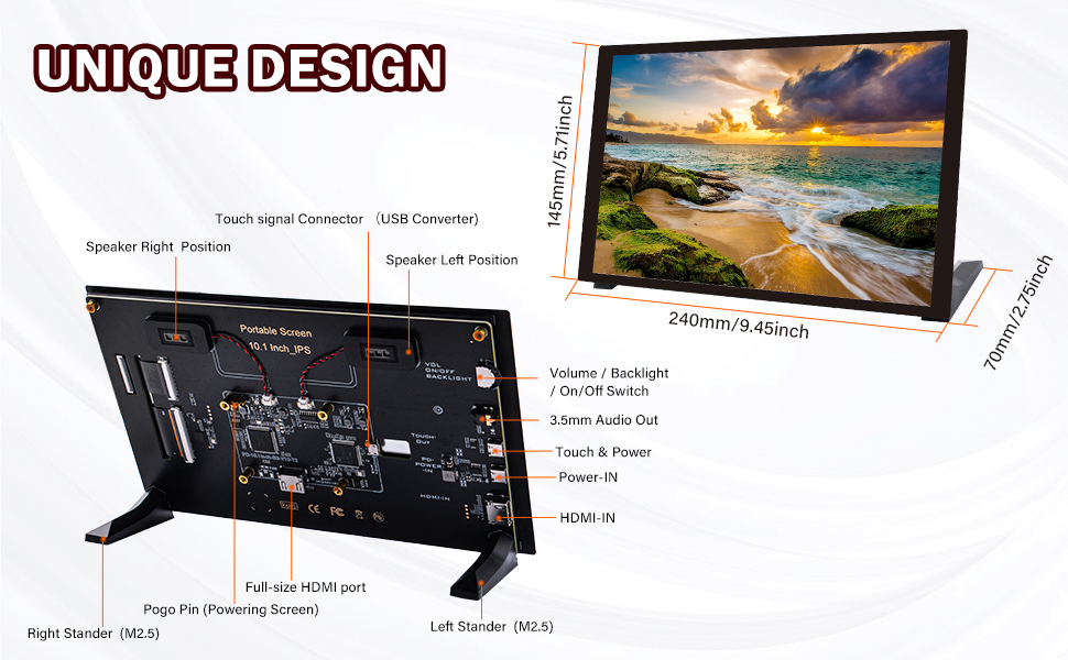 Amazon.co.jp: GeeekPi 10.1インチ 静電容量式タッチスクリーン
