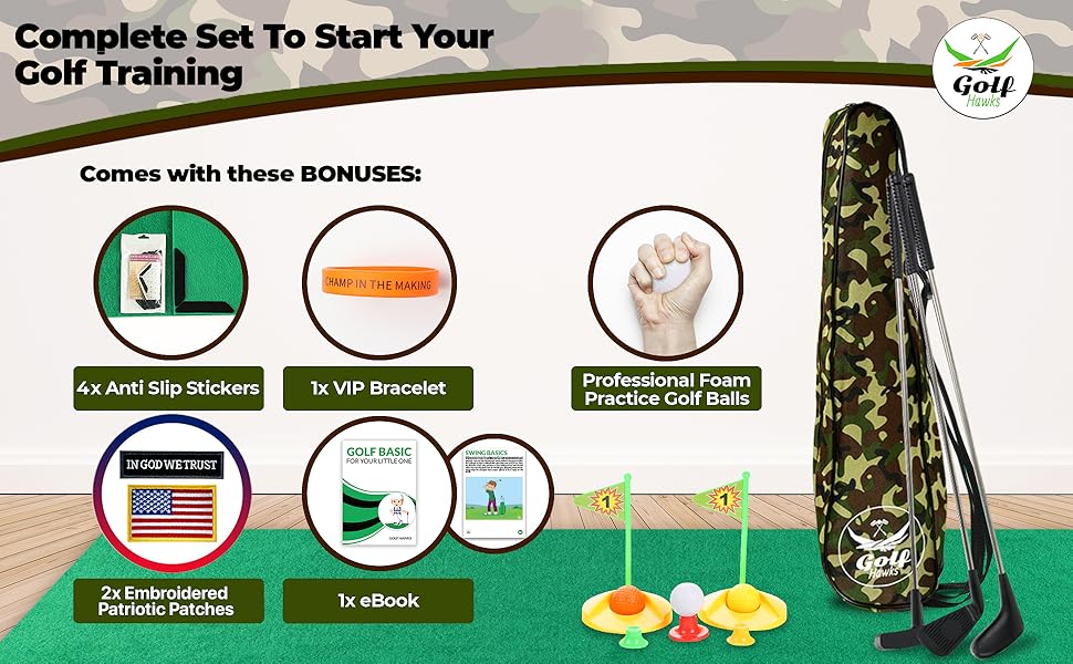 (Lab Tested) Premium Kids Golf Clubs 35 Kids Golf Set