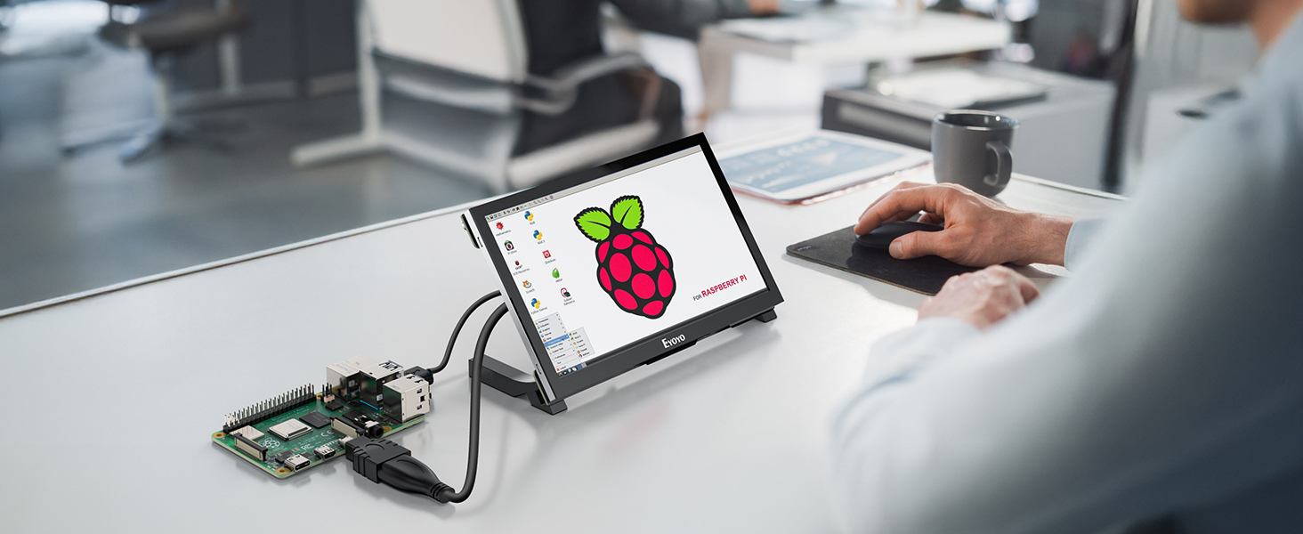 Eyoyo Raspberry Pi Touchscreen Monitor 7-inch IPS LCD Touch Screen 1024×600