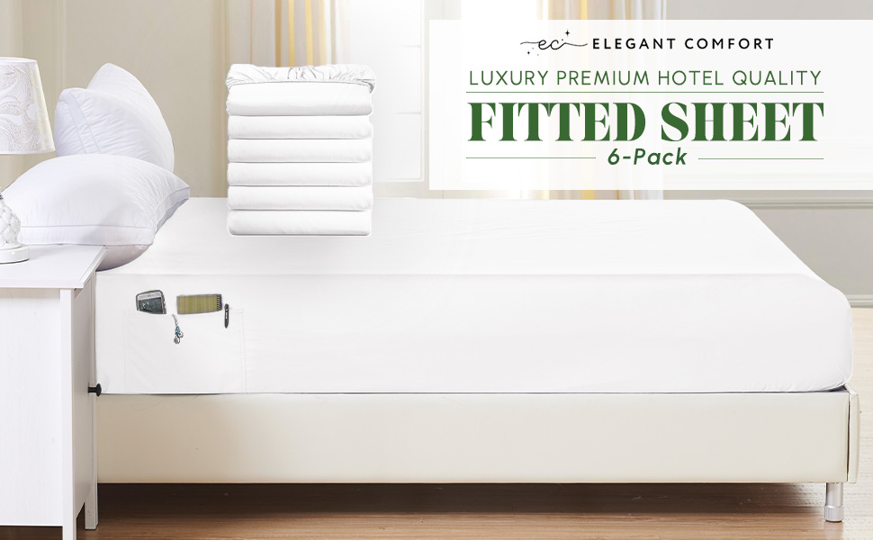 (6Pack) Luxury Fitted Sheets! Premium Hotel Quality