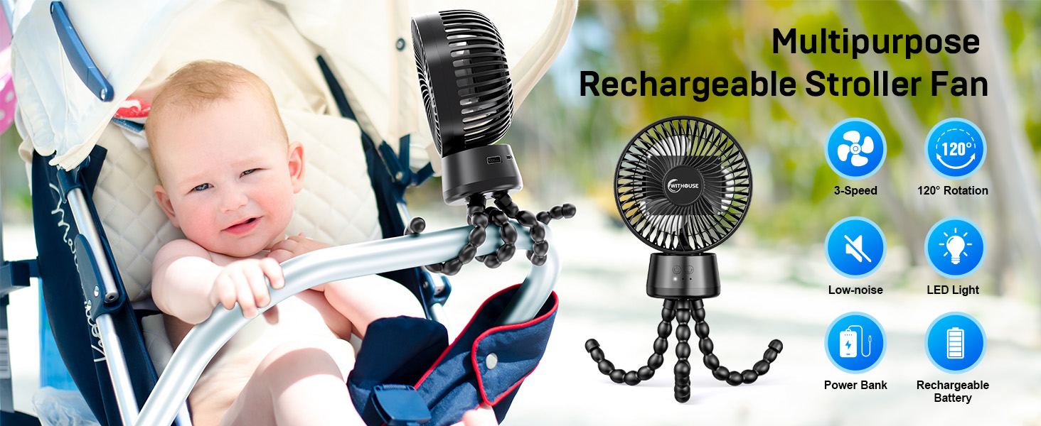 multipurpose stroller fan