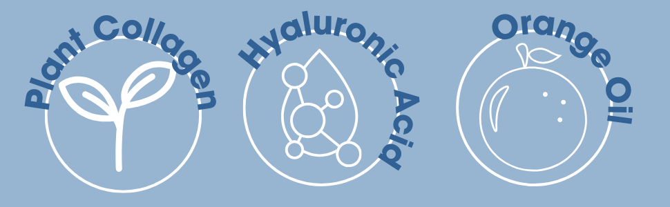 miracle balm contains plant collagen, hyaluronic acid, orange oil and more