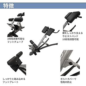 Amazon.co.jp: バックエクステンションベンチ ローマンチェア