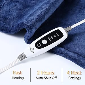 CAROMIO Heating Pad for Back Pain Relief neck shoulder pads