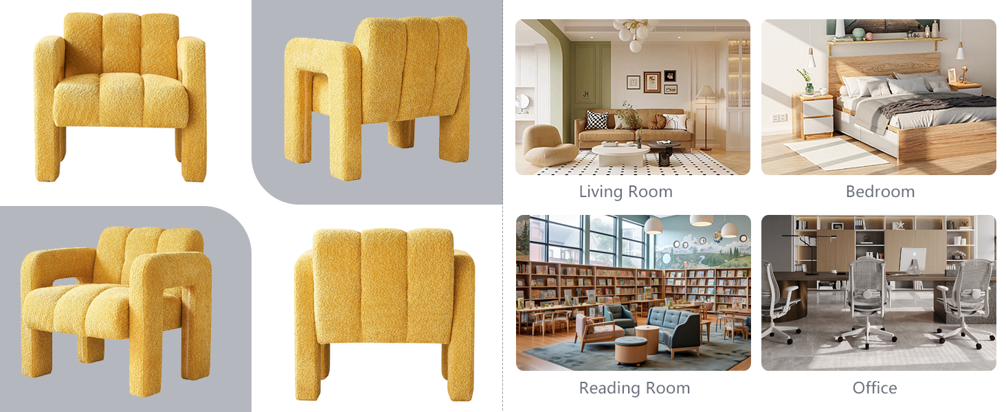 Yellow side chair