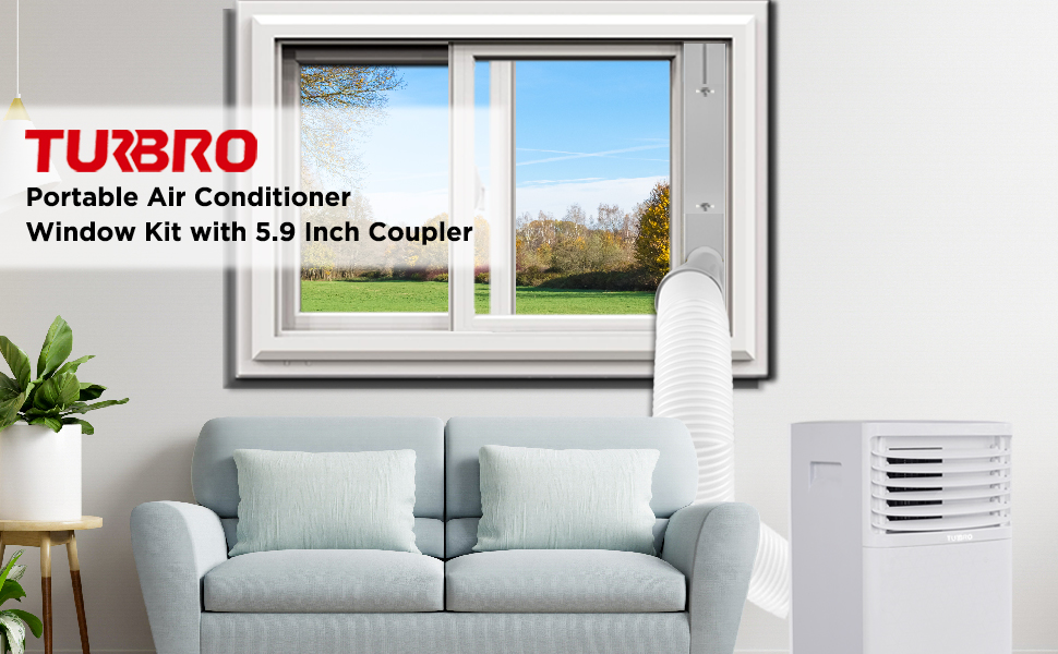 TURBRO Portable Air Conditioner Window Vent Kit, Window