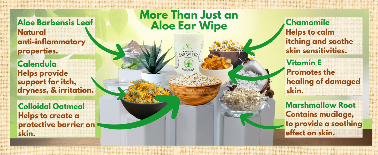 dog cleansing ear wipe