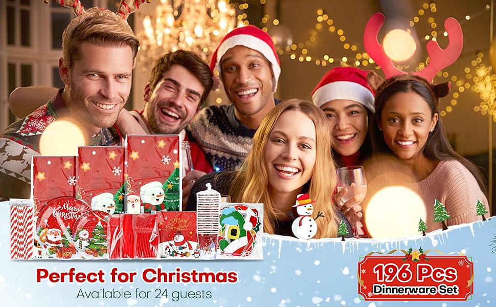 Christmas Disposable Dinnerware Sets