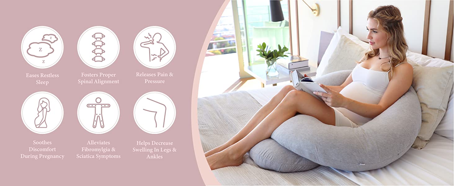 PharMeDoc Pregnancy Pillow, Body Pillow, CShape Oreiller de Corps