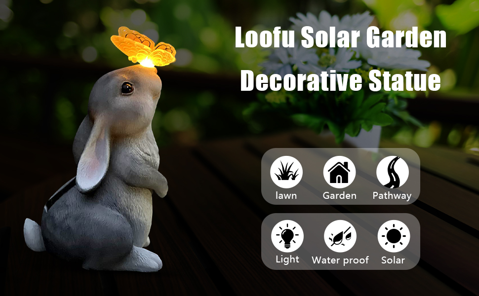 solar garden statue