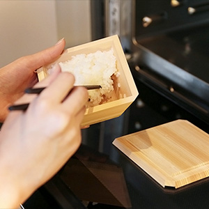 Amazon｜かべがみ革命 枡のおひつ COBITSU こびつ 国産檜 電子レンジ