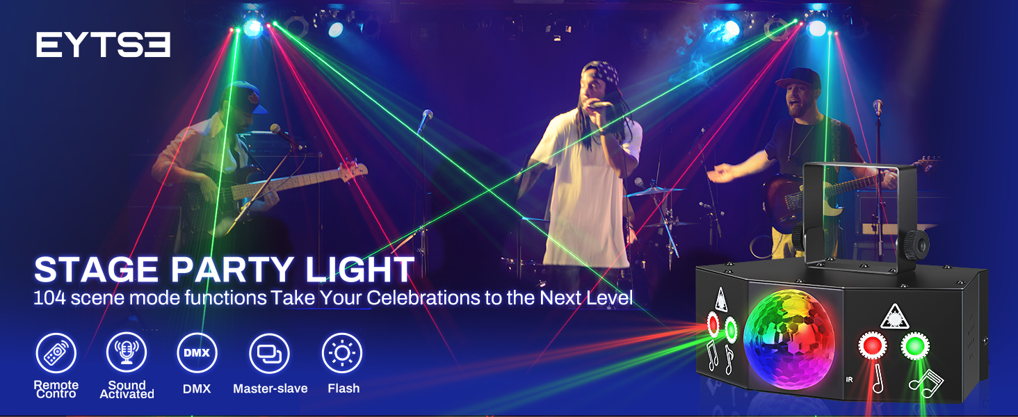 EYTSE Party Lights Dj Disco Ball Light Support DMX512 and