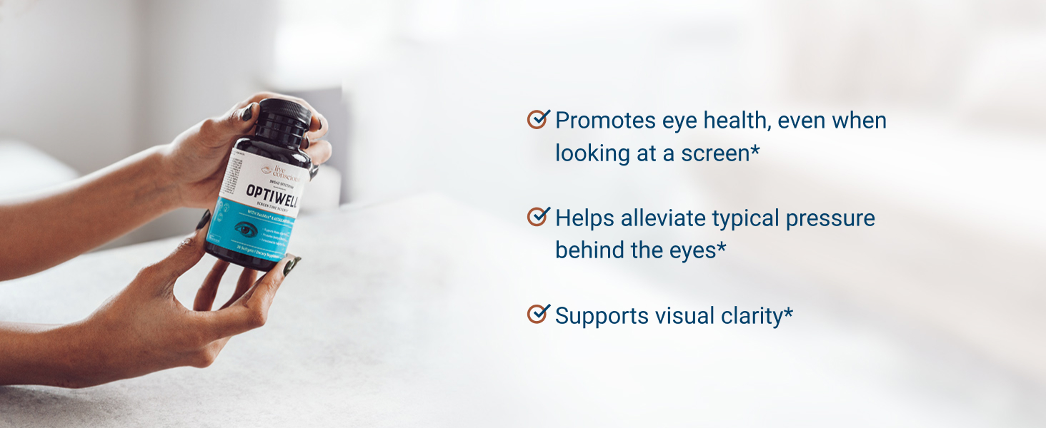 promotes eye health, even when looking at a screen*