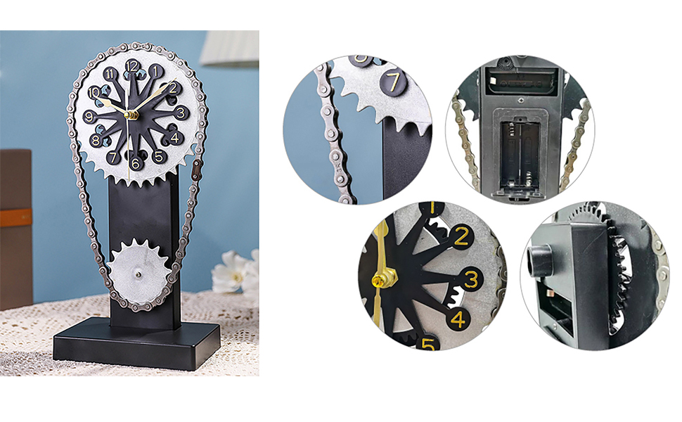 Chevy Small Block Timing Chain Clock, Motorized, Rotating