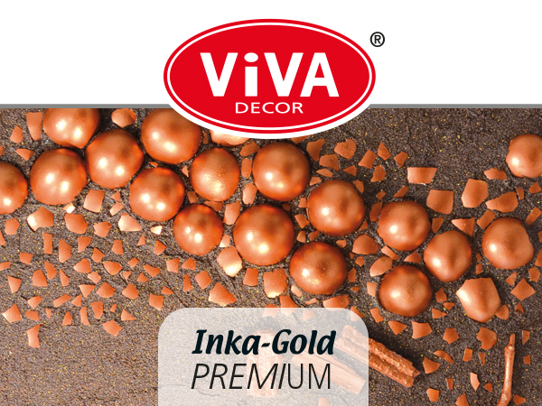 Inka Gold application 3D artwork surface design gloss accents in art copper tones
