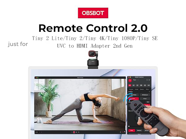 OBSBOT TINY 2 Lite ・Smart Remote 2 リモコン Amazon.com: OBSBOT Tiny 2 Remote Control, Smart Remote for