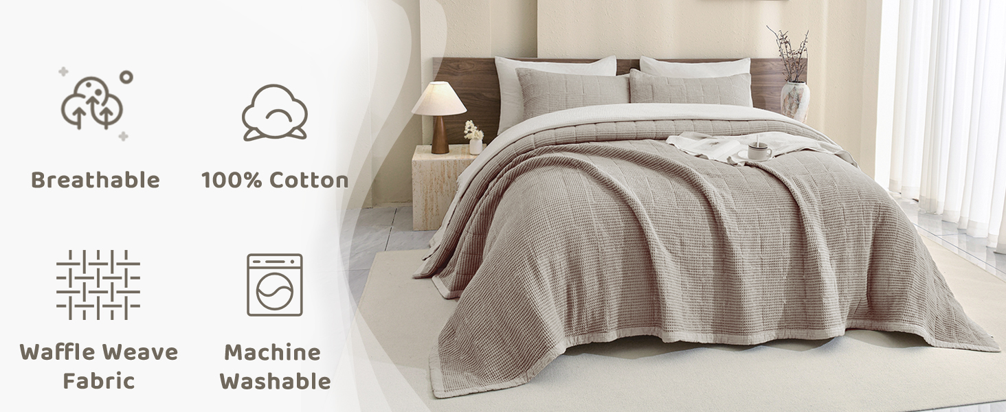 Sanracie Oversized King Bedspread 100% Cotton Waffle Weave Quilt for All Seasons
| Sanracie Oversized King Bedspread 16ae778c 5782 4a34 A2fc 6e979c37de5e. CR0,0,1464,600 PT0 SX1464 V1