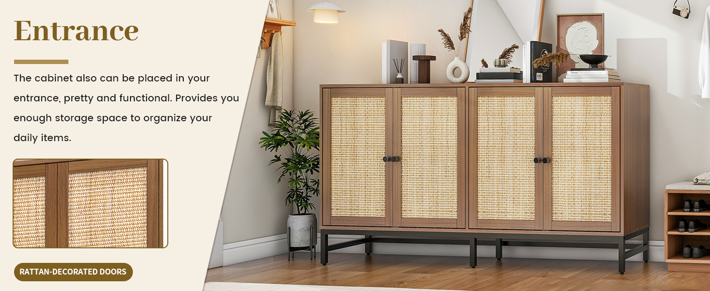 sideboard,rattan cabinet,accent cabinet,cabinet,buffet,credenza,buffet cabinet,wooden sideboard