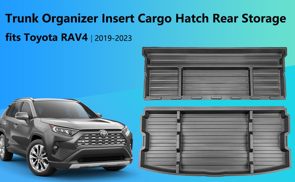 AutoQi Car Trunk Container Organizer Insert Cargo Hatch