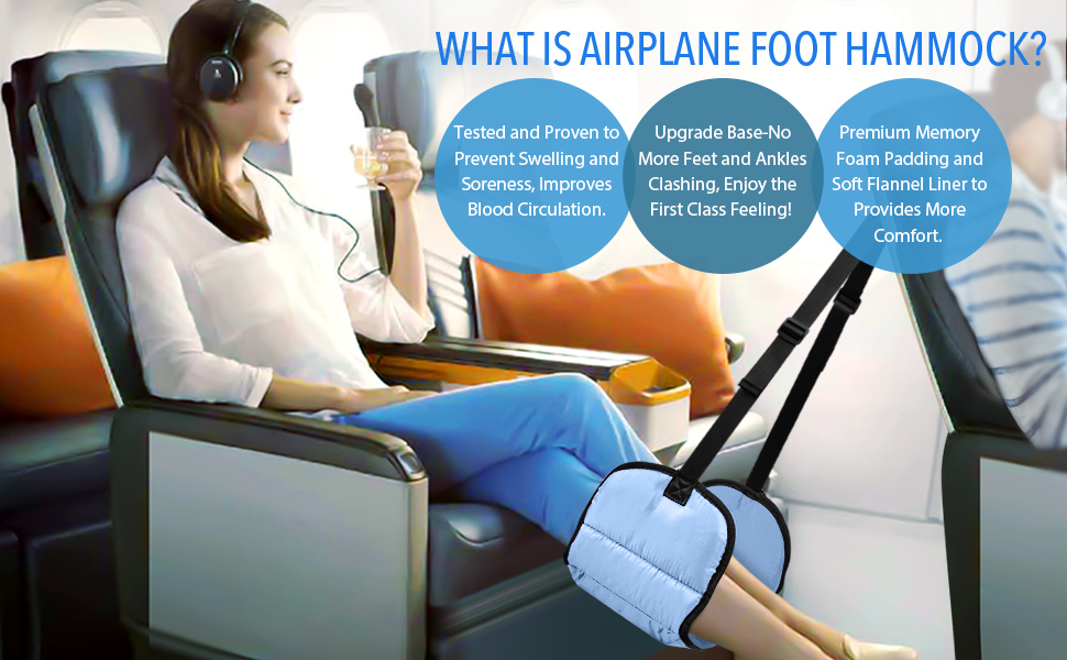 Airplane Footrest Made with Premium Memory Foam Airplane