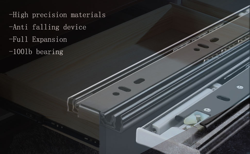 14 Inch Undermount 100lb Heavy Duty Drawer Slides,Center