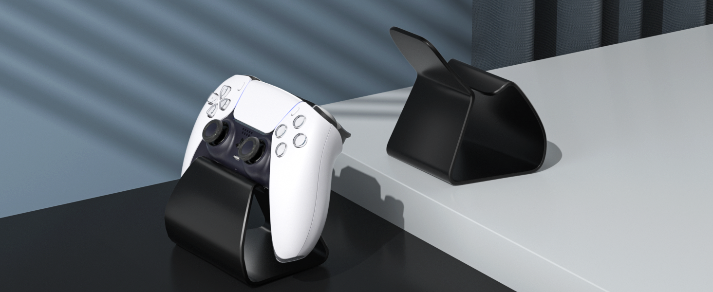 PlayVital Stand-AL Game Controller Stand for ps5, for ps4, Universal Desktop Display Gamepad Stand for Xbox Series X/S, Xbox One, Aluminium Metal Controller Stand Holder for Switch Pro - Black 15 Controller Stand for ps5, for ps4, Universal Desktop Display Gamepad Stand for Xbox Series X/S