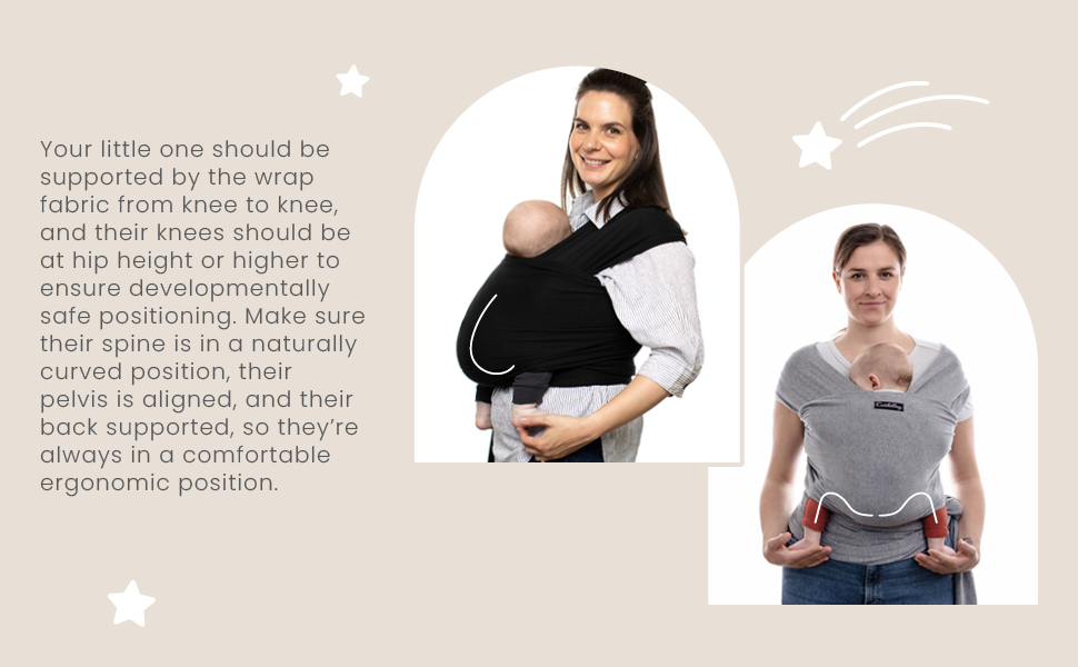 CuddleBug Baby Wrap HandsFree Baby Carrier Wrap Soft & Stretchy