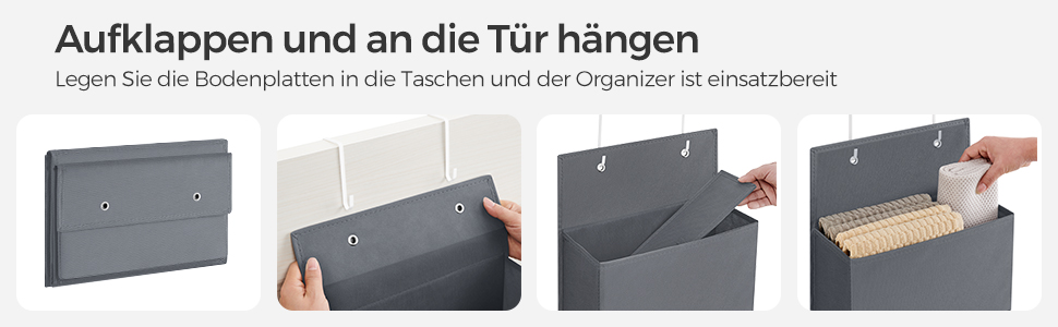 Open and hang on the door