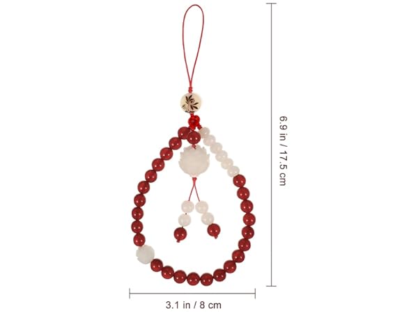 Amazon.com: Hemobllo Phone Charms Strap - Red Agate Beaded