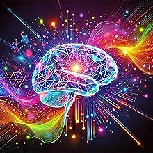 human brain in neon colors