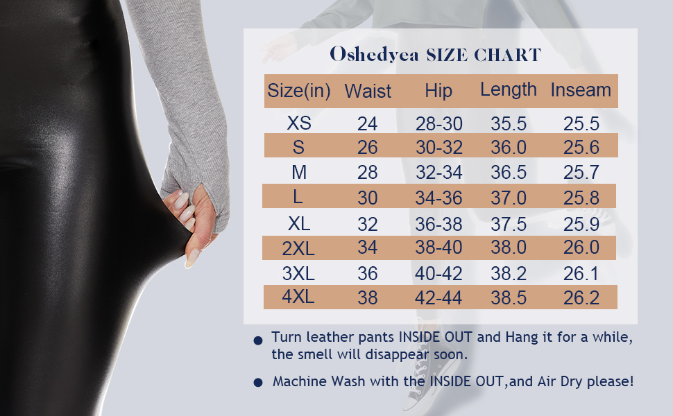 faux leather leggings for women