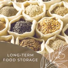 Variety of foods for long-term food storage in mylar bags