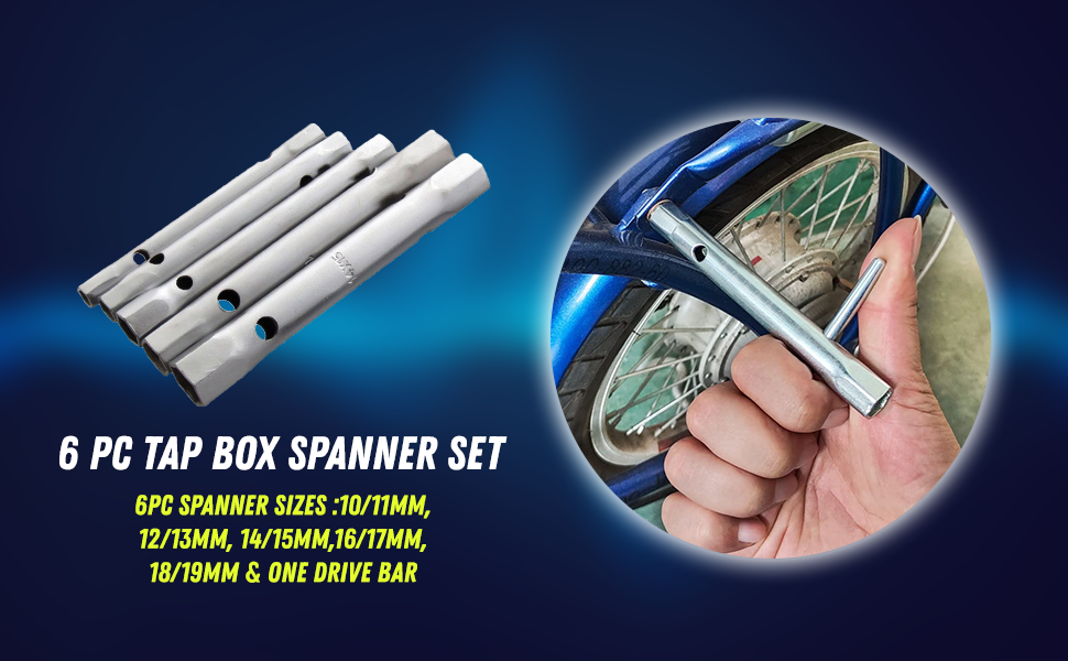 Dapetz ® 5PC Tap Box Spanner Set Monobloc Plumber 10/11mm, 12/13mm, 14