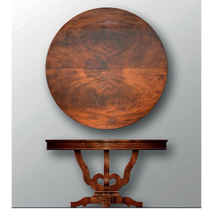 Image of dining table showing top and side views