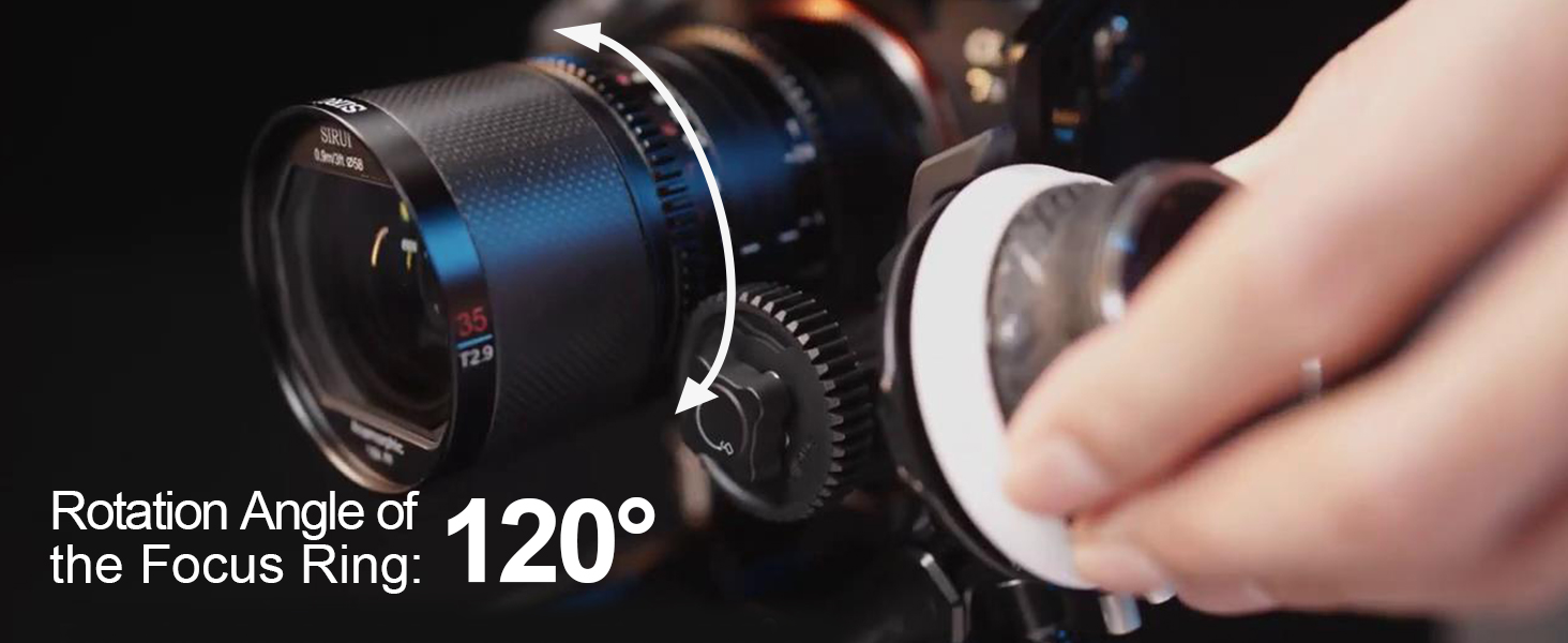 SIRUI Saturn 35mm T2.9 1.6X Fullframe Carbon Fiber Anamorphic Lens, Lightweight Cinema Lens for