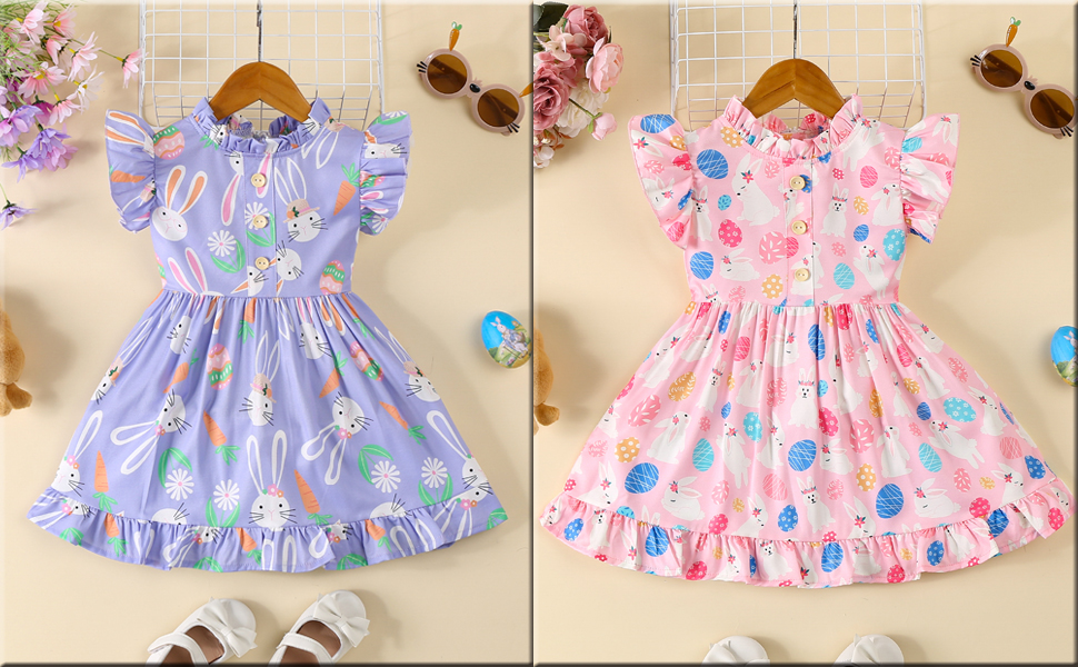 Baby toddler girls easter day dresses