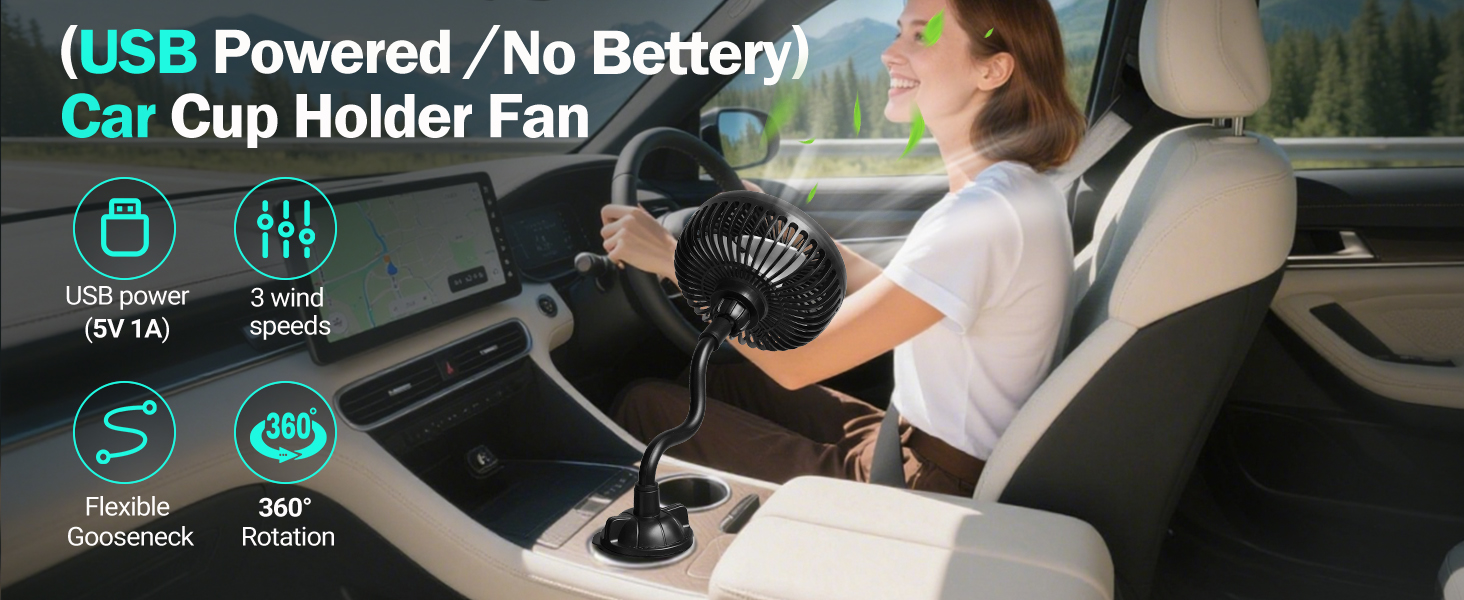 cup holder fan