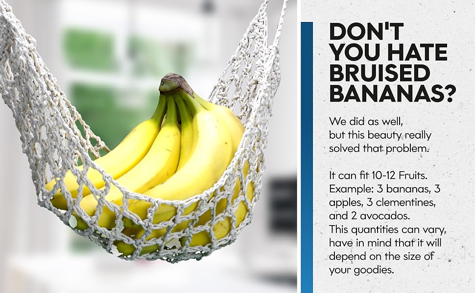 Hanging Fruit Hammock Under 1 Macrame Fruit