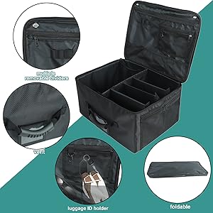 Golf Trunk Organizer,Waterproof Collapsible Car Golf Storage Golf Accessories