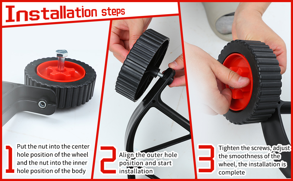 HamRoRung String Trimmer Wheel Attachment, Lawn Mower Auxiliary Wheel, Push Behind