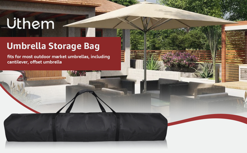 Uthem Patio Umbrella Storage Bag 67 Inch Waterproof